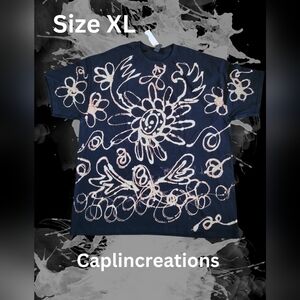 New Handmade Bleach Dye Shirt Size Mens XL